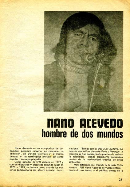Archivo Local: Nano Acevedo, hombre de dos mundos
